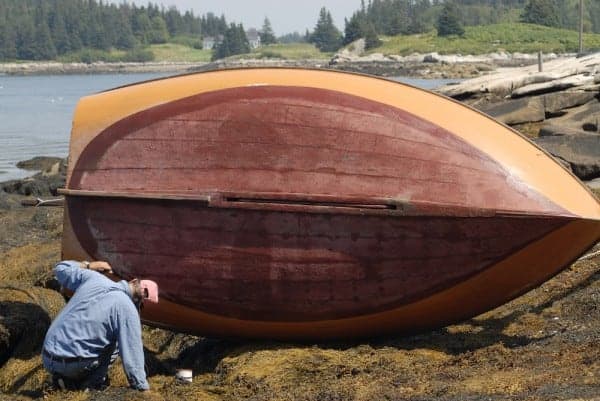 Painting a Beetle Cat Sailboat on the Beach with Maynard Bray