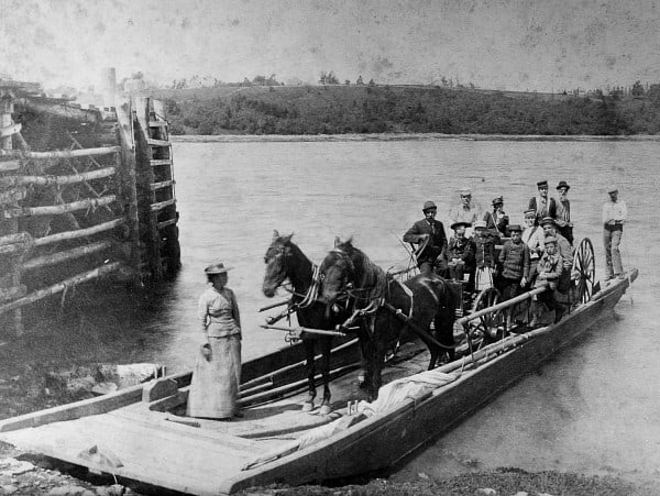 The North Castine-West Brooksville ferry in the 1880s