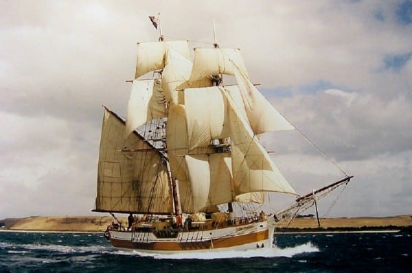 The 1988 replica of the LADY NELSON attended the festival and sails from Hobart.