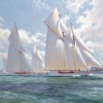 Steven Dews' 'WESTWARD' shows America's Cup j boats racing