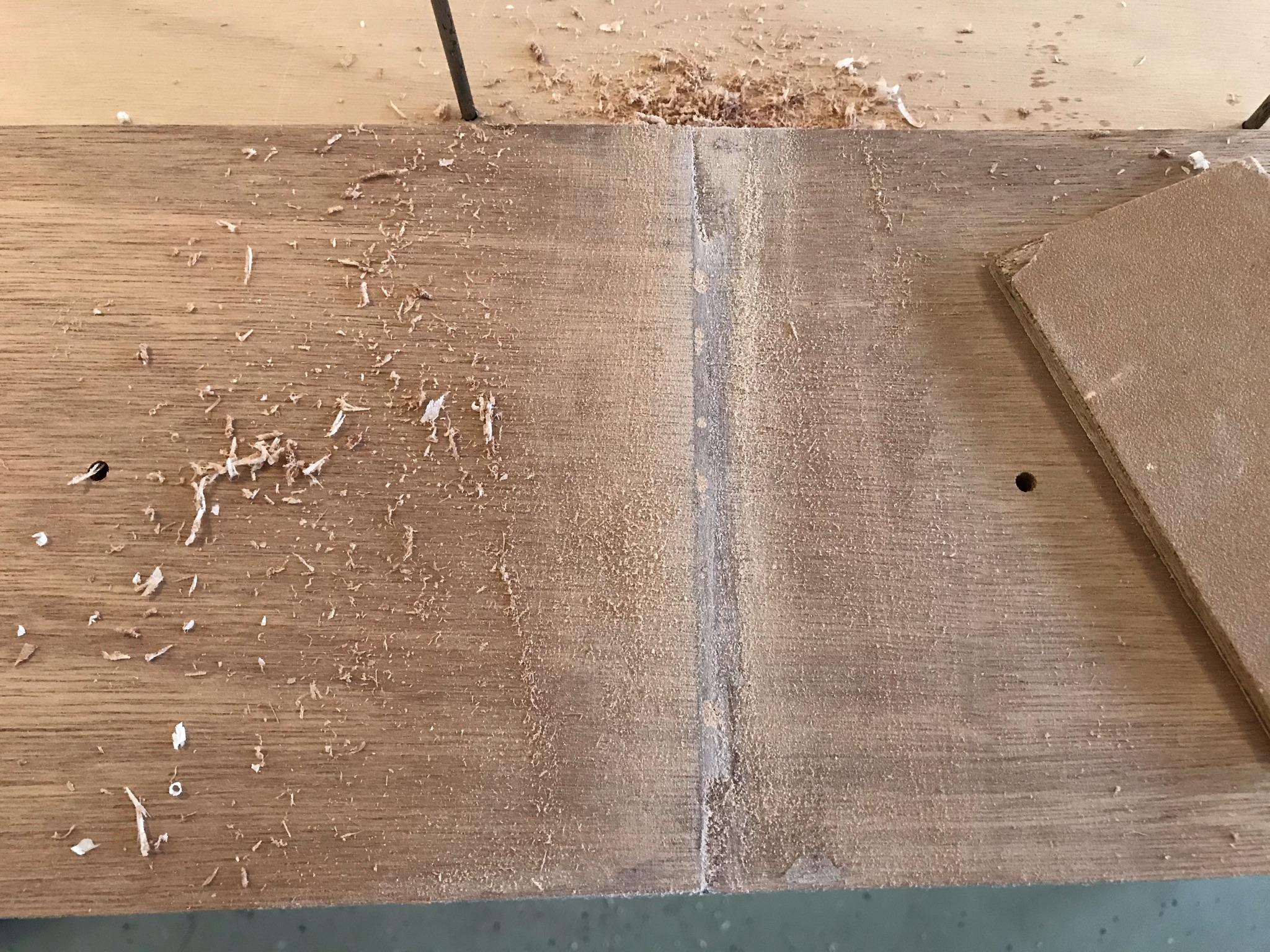 Gluing up the planks